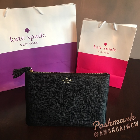 kate spade Handbags - Kate Spade Gia Leather Clutch- NWT!